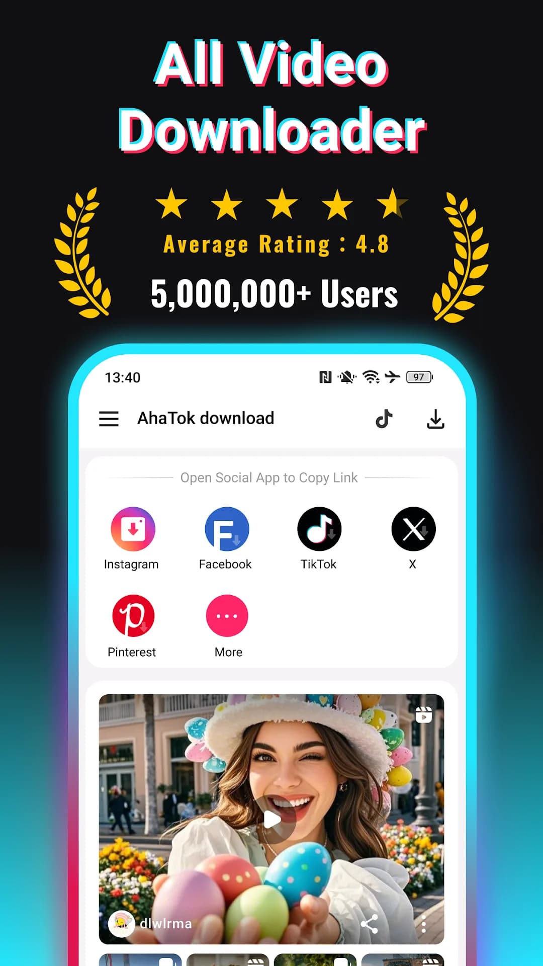 AhaTok Downloader — Screenshot 1