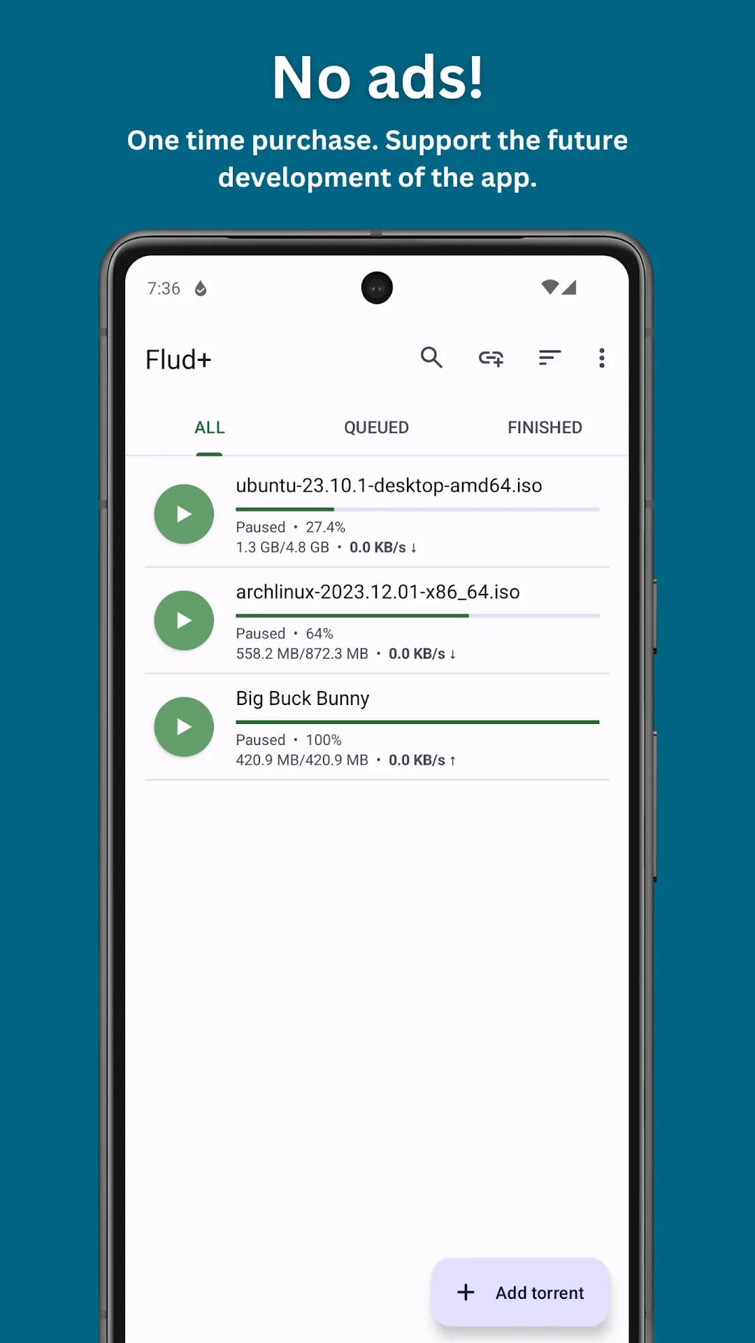 Flud+ — Capture d’écran 1
