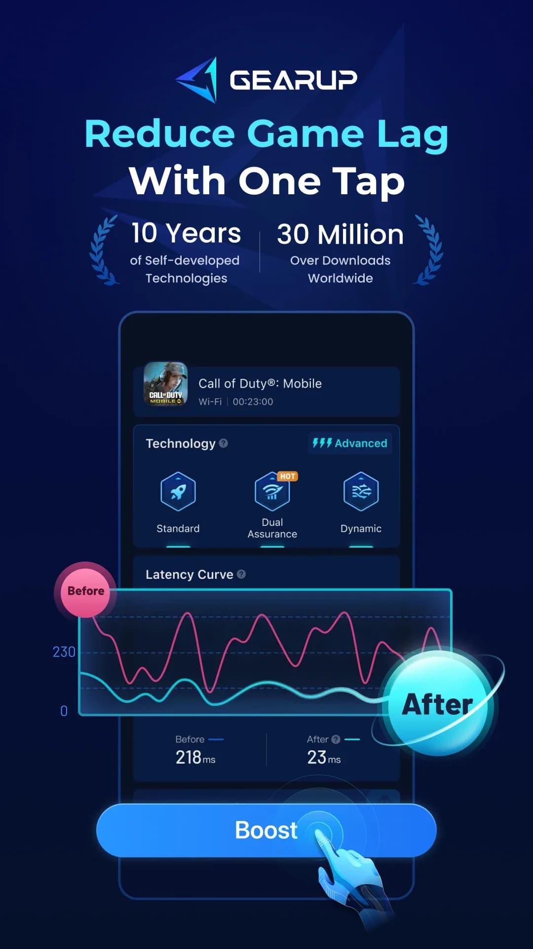 GearUP Booster مهكر — لقطة شاشة 1