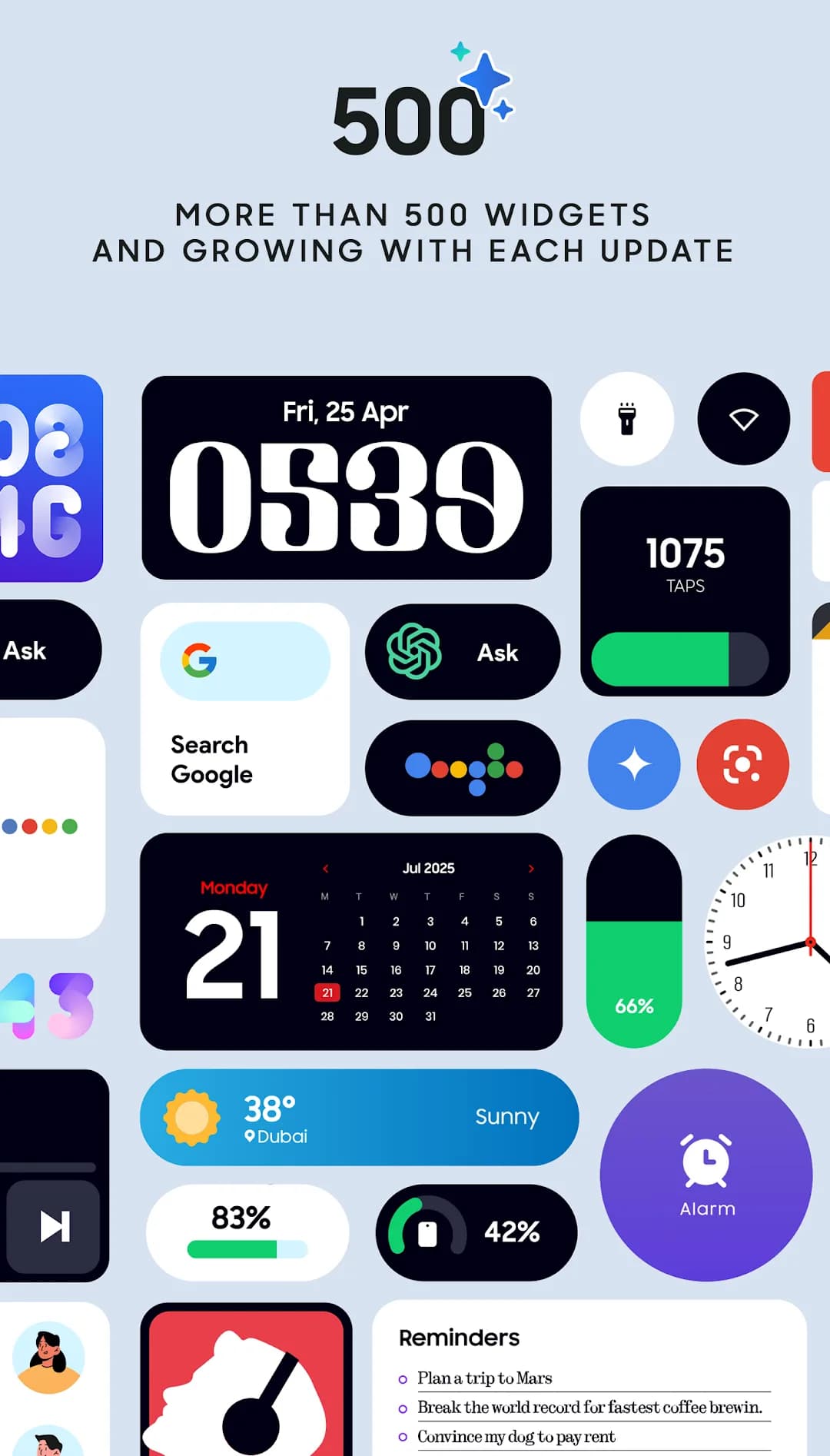 OneUI Widgets مهكر — لقطة شاشة 3