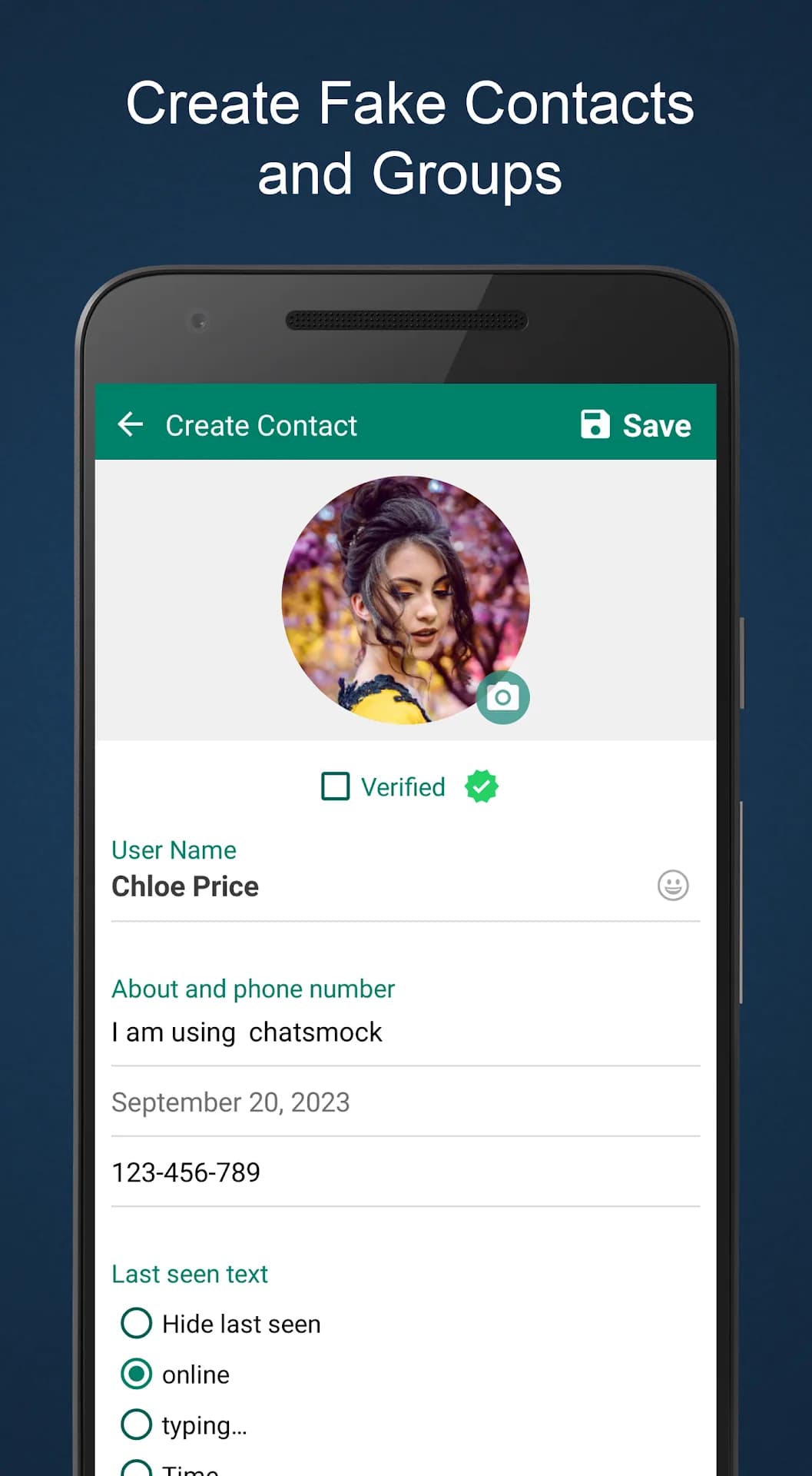 WhatsApp Fake — Screenshot 2